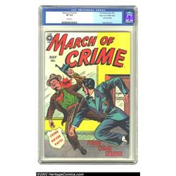 March of Crime #7 (#1) Mile High pedigree (Fox, 1950) CGC VF 8.0 White pages. This first issue of th
