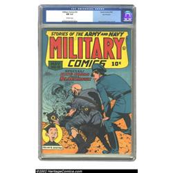 Military Comics #19 San Francisco pedigree (Quality, 1943) CGC NM 9.4 Off-white pages. Adorning this
