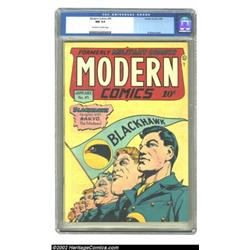 Modern Comics #45 (Quality, 1946) CGC NM 9.4 Off-white to white pages. A stunning copy of Blackhawk,