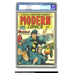 Modern Comics #54 (Quality, 1946) CGC VF+ 8.5 Off-white to white pages. Hoisted onto his buddies' sh