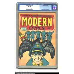 Modern Comics #56 (Quality, 1946) CGC VF+ 8.5 Light tan to off-white pages. A great cover beautifull