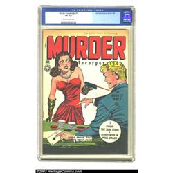 Murder Incorporated #1 (Fox Features Syndicate, 1945) CGC VF- 7.5 Off-white to white pages. Fox inco