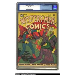Mystery Men Comics #9 (Fox, 1940) CGC FN- 5.5 Off-white pages. A Buck Rogers look-a-like is vaporizi