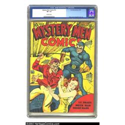 Mystery Men Comics #12 (Fox, 1940) CGC VF- 7.5 Off-white pages. One of the earliest comic titles fro