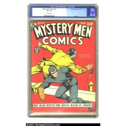 Mystery Men Comics #20 (Fox, 1941) CGC VF- 7.5 Off-white pages. A strikingly fresh, red background g