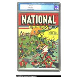 National Comics #9 (Quality, 1941) CGC FN/VF 7.0 Off-white to white pages. A truly classic Uncle Sam