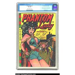 Phantom Lady #17 (Fox, 1948) CGC VF- 7.5 Cream to off-white pages. This classic Matt Baker bondage c