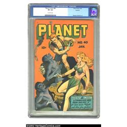 Planet Comics #40 Rockford pedigree (Fiction House, 1946) CGC VF+ 8.5 Off-white pages. This good-loo