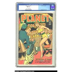 Planet Comics #50 (Fiction House, 1947) CGC NM 9.4 Cream to off-white pages. Rayguns, girls, and ske