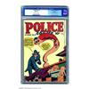Image 1 : Police Comics #23 Rockford pedigree (Quality, 1943) CGC NM 9.4 Cream to off-white pages. Plastic Man