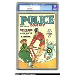 Police Comics #64 Mile High pedigree (Quality, 1947) CGC NM 9.4 Off-white to white pages. Woozy and.
