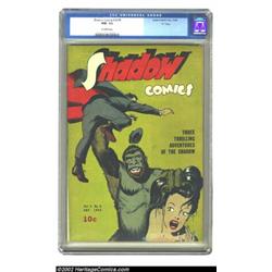 Shadow Comics Vol. 3, #8 "D" Copy pedigree (Street & Smith, 1943) CGC NM- 9.2 Off-white pages. This.