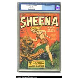 Sheena, Queen of the Jungle #1 (Fiction House, 1942) CGC FN 6.0 Off-white to white pages. Jumbo Comi