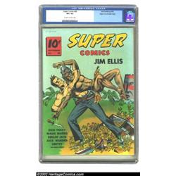 Super Comics #28 Mile High pedigree (Dell, 1940) CGC VF+ 8.5 Off-white to white pages. Jim Ellis was