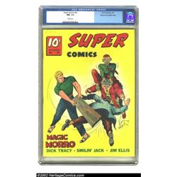 Super Comics #34 Mile High pedigree (Dell, 1941) CGC NM- 9.2 White pages. Ken Ernst offers his final