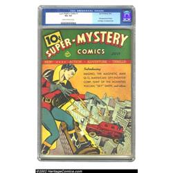 Super-Mystery Comics #1 (Ace, 1940) CGC VG+ 4.5 Cream to off-white pages. Magno, the Magnetic Man ma