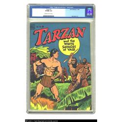 Tarzan #1 (Dell, 1948) CGC VF/NM 9.0 Off-white to white pages. Jesse Marsh illustrated this wonderfu