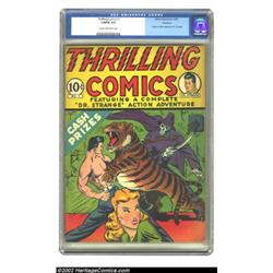 Thrilling Comics #1 Rockford pedigree (Better Publications, 1940) CGC VG/FN 5.0 Cream to off-white p