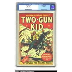 Two-Gun Kid #1 Rockford pedigree (Marvel, 1948) CGC VF- 7.5 Cream to off-white pages. Cover artist S
