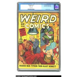 Weird Comics #3 Mile High pedigree (Fox, 1940) CGC NM- 9.2 Off-white pages. Joe Simon sure turned in