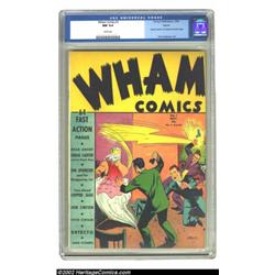 Wham Comics #1 Denver pedigree (Centaur, 1940) CGC NM 9.4 White pages. Centaur, famous for their man