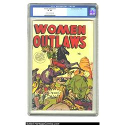 Women Outlaws #nn (Fox, 1949) CGC VF 8.0 Cream to off-white pages. This no-number issue sports a ter