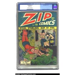 Zip Comics #13 (MLJ, 1941) CGC VF- 7.5 Off-white to white pages. More color than we normally see on.