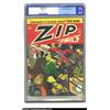 Image 1 : Zip Comics #29 Mile High pedigree (MLJ, 1942) CGC NM 9.4 White pages. Bob Montana warms up for his l