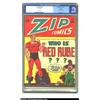 Image 1 : Zip Comics #39 Rockford pedigree (MLJ, 1943) CGC VF 8.0 Off-white pages. Who is Red Rube? It is a qu