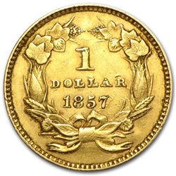 $1 Indian Head Gold - Type 3 (Minted 1856-1889)