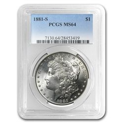 1881-S Morgan Dollar - MS-64 PCGS