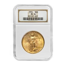 $20 Saint-Gaudens Gold Double Eagle - MS-64 NGC