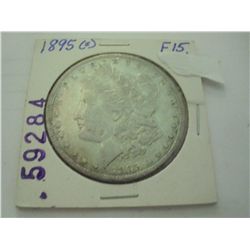 1895-S MORGAN SILVER DOLLAR F-15 KEY DATE (