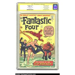 Fantastic Four #4 Stan Lee File Copy (Marvel, 1962) CGC GD/VG 3.0 Off-white pages. Signature Series.