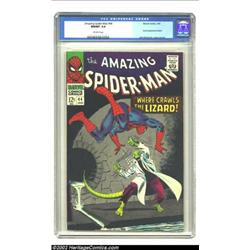 The Amazing Spider-Man #44 (Marvel, 1967) CGC NM/MT 9.8 Off-white pages. Boy, the Lizard is sure pis