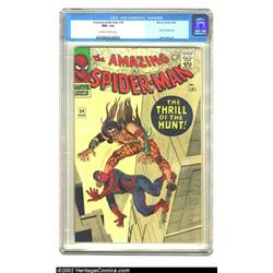 The Amazing Spider-Man #34 (Marvel, 1966) CGC NM+ 9.6 Off-white to white pages. Kraven returns in th
