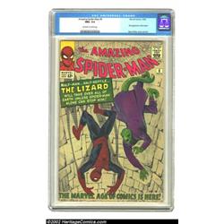 The Amazing Spider-Man #6 (Marvel, 1963) CGC NM+ 9.6 Off-white to white pages. The Lizard makes his.