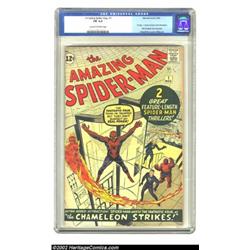 The Amazing Spider-Man #1 (Marvel, 1963) CGC FN 6.0 Cream to off-white pages. Jack Kirby and Steve D