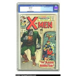 X-Men #40 (Marvel, 1968) CGC NM 9.4 Off-white pages. Frankenstein is waiting to pounce on the X-Men.