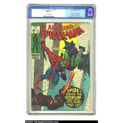 The Amazing Spider-Man #97 (Marvel, 1971) CGC NM 9.4 Off-white pages. Spidey puts the Goblin in a he