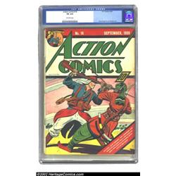 Action Comics #16 (DC, 1939) CGC VG 4.0 Off-white pages. Even though DC had not quite figured out Su