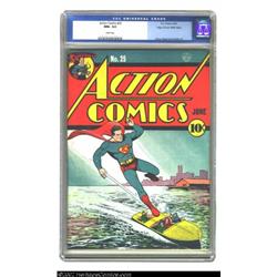 Action Comics #25 Mile High pedigree (DC, 1940) CGC NM+ 9.6 White pages. Superman, American icon for