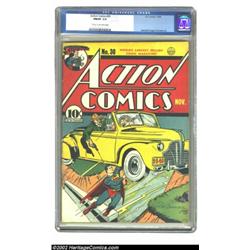 Action Comics #30 (DC, 1940) CGC FN/VF 7.0 Cream to off-white pages. The colors on this copy are not