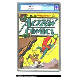 Action Comics #38 Mile High pedigree (DC, 1941) CGC VF/NM 9.0 Off-white to white pages. You can alwa