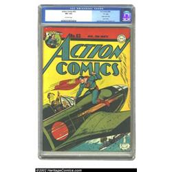 Action Comics #63 "D" Copy pedigree (DC, 1943) CGC VF+ 8.5 Off-white pages. Jack Burnley offers up a