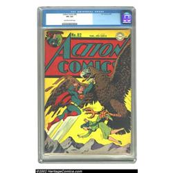 Action Comics #82 (DC, 1945) CGC VF+ 8.5 Off-white to white pages. The Man of Steel has to save Lois