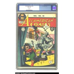 All-American Comics #45 (DC, 1942) CGC VF+ 8.5 White pages. Despite Doiby's help in fighting crime,.