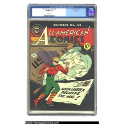 All-American Comics #53 Hawkeye pedigree (DC, 1943) CGC VF/NM 9.0 White pages. It is amazing that ev