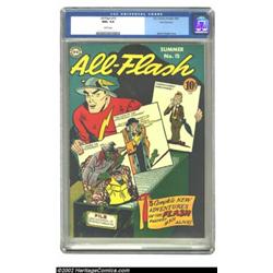 All-Flash #15 San Francisco pedigree (DC, 1944) CGC NM+ 9.6 White pages. The Flash is vividly displa