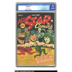 All-Star Comics #6 (DC, 1941) CGC VF/NM 9.0 Off-white to white pages. Almost all of DC's first-tier.